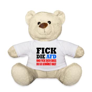 fick die afd - Teddy - Weiß - Vorne