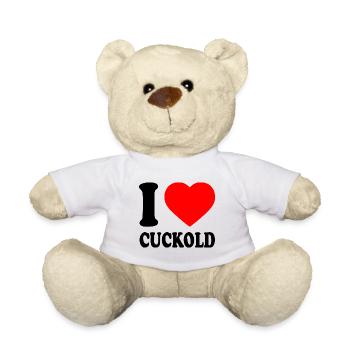 I love cuckold - Teddy - Weiß - Vorne