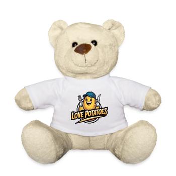 Drôle de pomme de terre avec casquette de baseball Végétalien Végétarien - Nounours - blanc - Devant