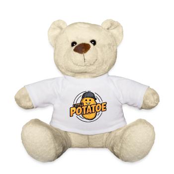 Drôle de pomme de terre avec casquette de baseball Végétalien Végétarien - Nounours - blanc - Devant