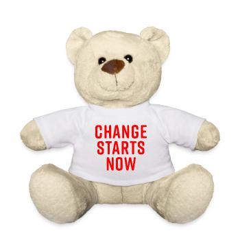 Change starts now - Nounours - blanc - Devant