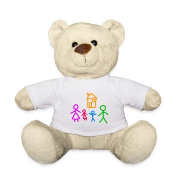 Photo pour enfants famille et maison - Nounours - blanc - Devant