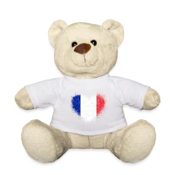 France - Teddy Bear - white - Front