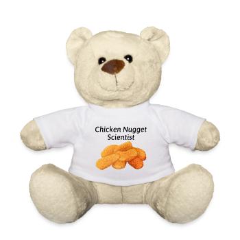 Chicken Nuggets Fast Food Lustiger Spruch - Teddy - Weiß - Vorne