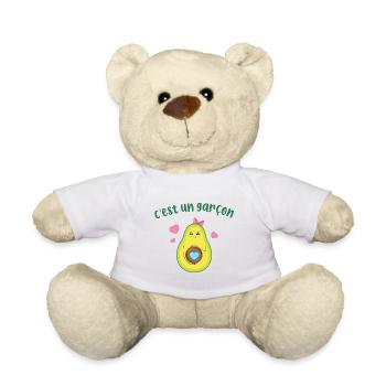 C'est un garçon t-shirt femme enceinte humour - Nounours - blanc - Devant