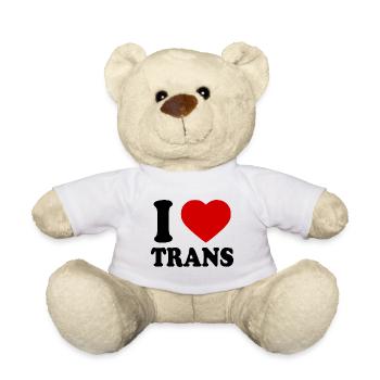 I love trans - Teddy - Weiß - Vorne