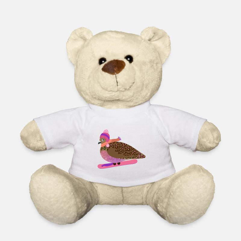 Snowboard Gal Pigeon Friend - Teddy - Weiß