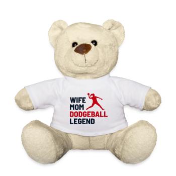 Joueur de ballon chasseur Maman Femme Légende Drôle - Nounours - blanc - Devant