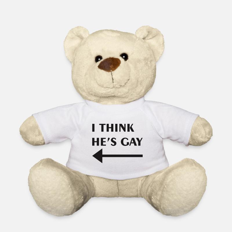 Gay Graphic - Teddy Bear - white