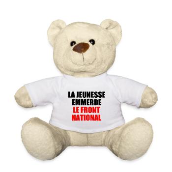 Fuck the National Front - Teddy Bear - white - Front