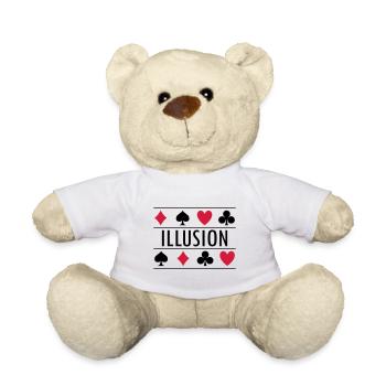 Illusion mit Kartensymbolen - Teddy - Weiß - Vorne