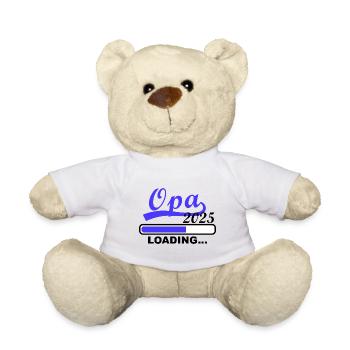 Opa 2025 loading, Ich werde 2025 Opa - Teddy - Weiß - Vorne