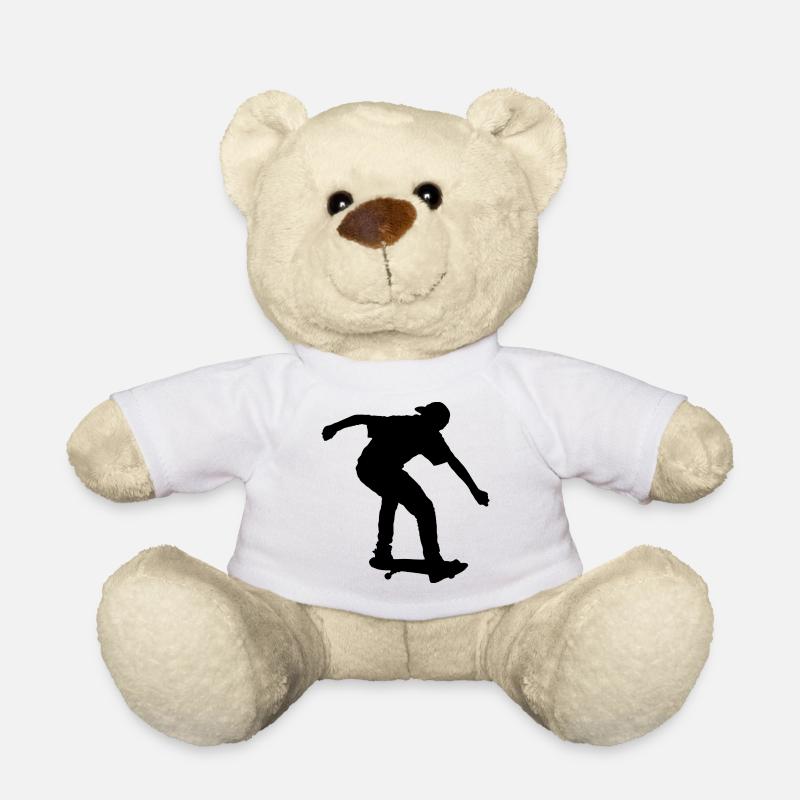 skateboard - Teddy Bear - white