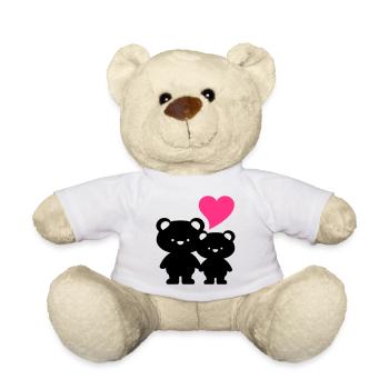 nounours dans l'amour - l'amour teddys / nounours - Nounours - blanc - Devant