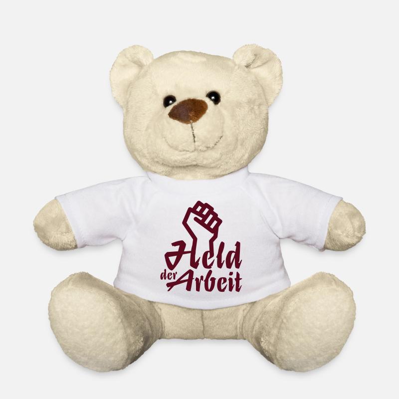 Held der Arbeit - Teddy - Weiß