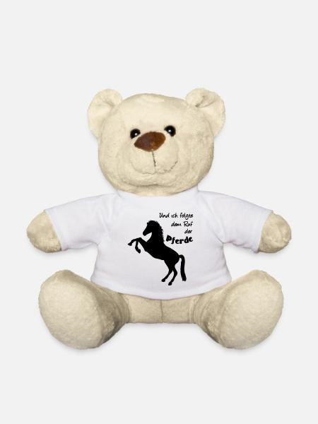 Ruf der Pferde Pferd Reiter Tier Reiten Geschenk - Teddy - Weiß