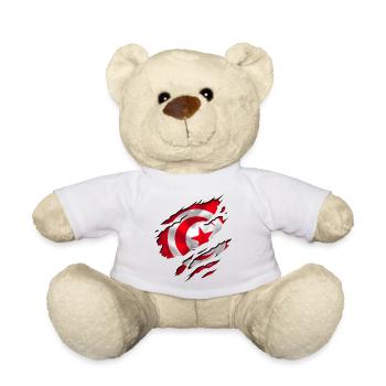 africa flag tunisia tunisie - Teddy Bear - white - Front