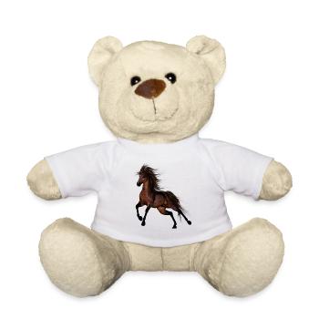 Brown Wild Horse - Teddy Bear - white - Front