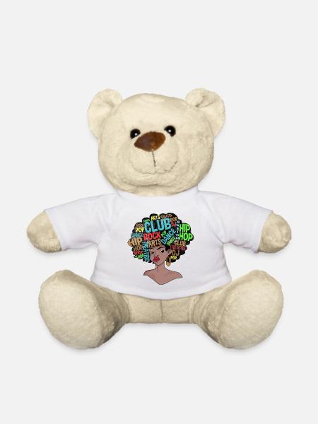 Afro Retro Disco 70s Shirt - Teddy - Weiß