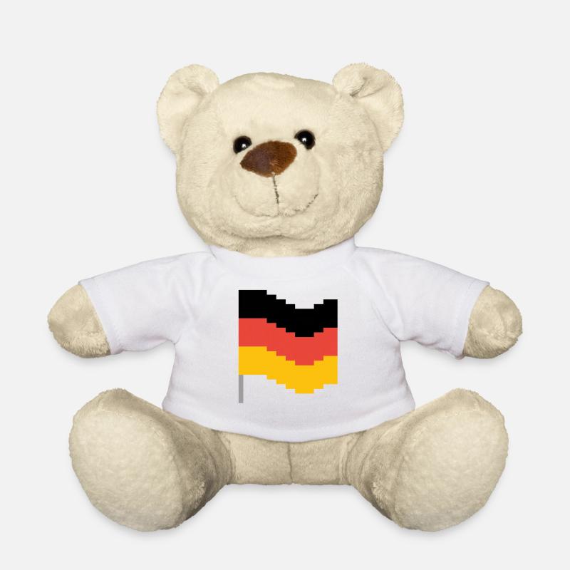 Germany flag in pixel art - Teddy Bear - white