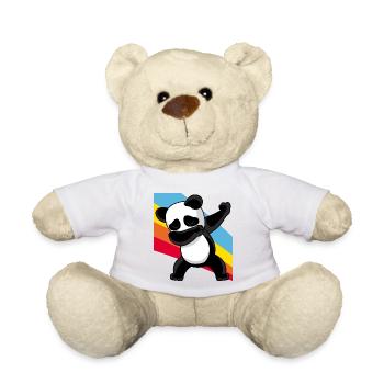Rétro Style Vintage Pop Art Dabbing Dab Panda Bear - Nounours - blanc - Devant