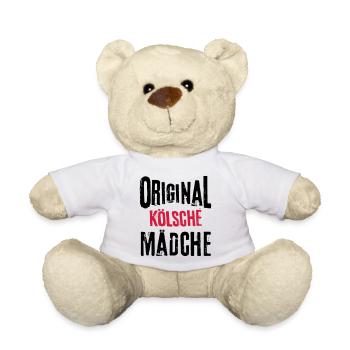 Kölnerin Kölsche Mädche Original Kölner Köln Frau - Teddy - Weiß - Vorne