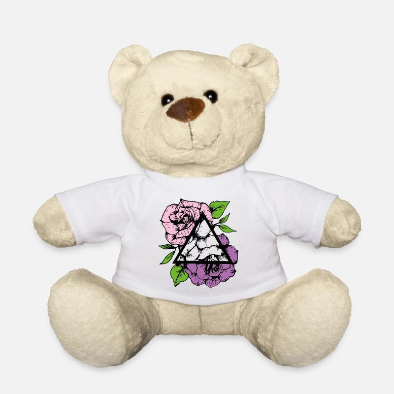 Geometric roses Colorful - Teddy Bear - white