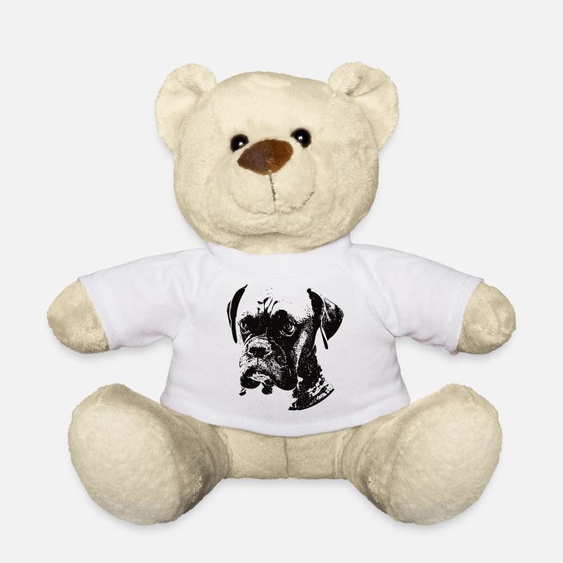 Boxer Dog - Nounours - blanc