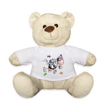 Seekuh - Kuh - Taucher - Cartoon - Teddy - Weiß - Vorne
