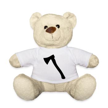 Hatchet - Ax - Teddy Bear - white - Front