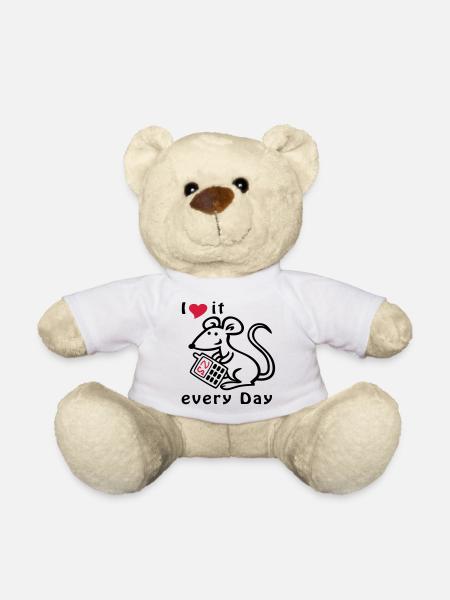 Téléphone portable, Souris, Chat - Nounours - blanc