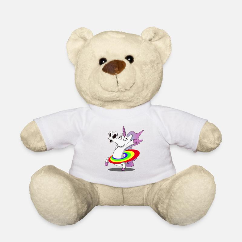 Unicorn / Unicorn HULAHOOP Rainbow - Teddy Bear - white