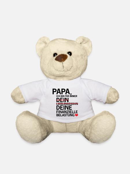 Papa: Finanzielle Belastung - Geschenk - Teddy - Weiß