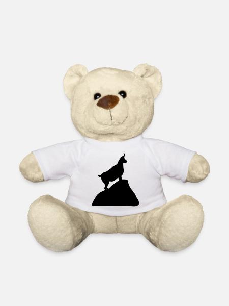 Gams, Gämse, Steinbock, Gamsbock am Berg - Teddy - Weiß