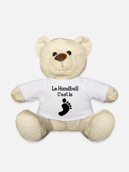 Le handball c'est le pied ! - Nounours - blanc