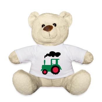 traktor trecker landwirtschaft - Teddy - Weiß - Vorne