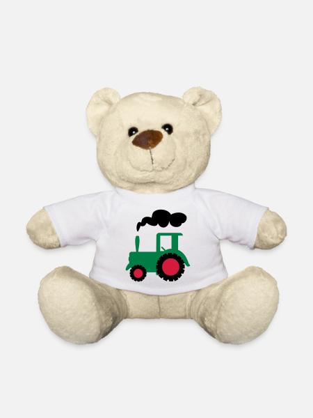 traktor trecker landwirtschaft - Teddy - Weiß