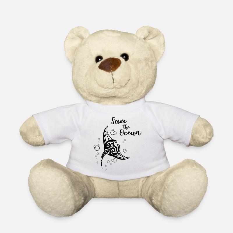 Save the Ocean - Manta - Teddy - Weiß