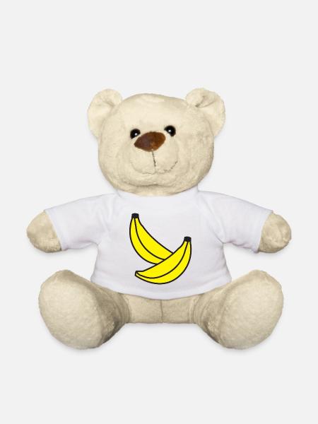 two bananas - Teddy Bear - white