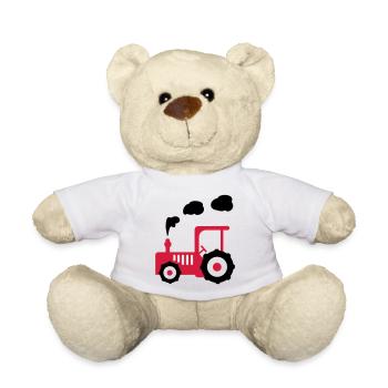 traktor landwirtschaft - Teddy - Weiß - Vorne
