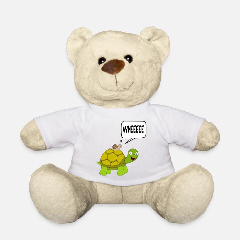 WHEEEE snail - Teddy Bear - white