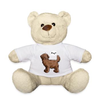 Play Newfoundland Dog- Newfi - Newfis - Gift - Fun - Teddy Bear - white - Front