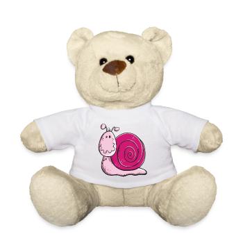 Schnecki Schnecke - Schnecken - Weinbergschnecke - Teddy - Weiß - Vorne