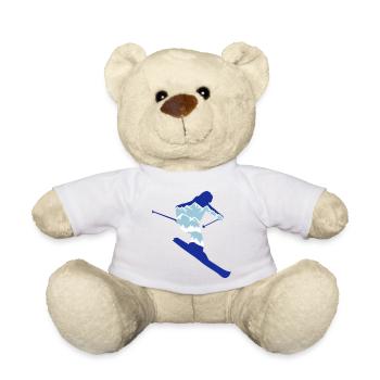 Skifahrer und Berg Silhouette - Skifahren, Ski - Teddy - Weiß - Vorne
