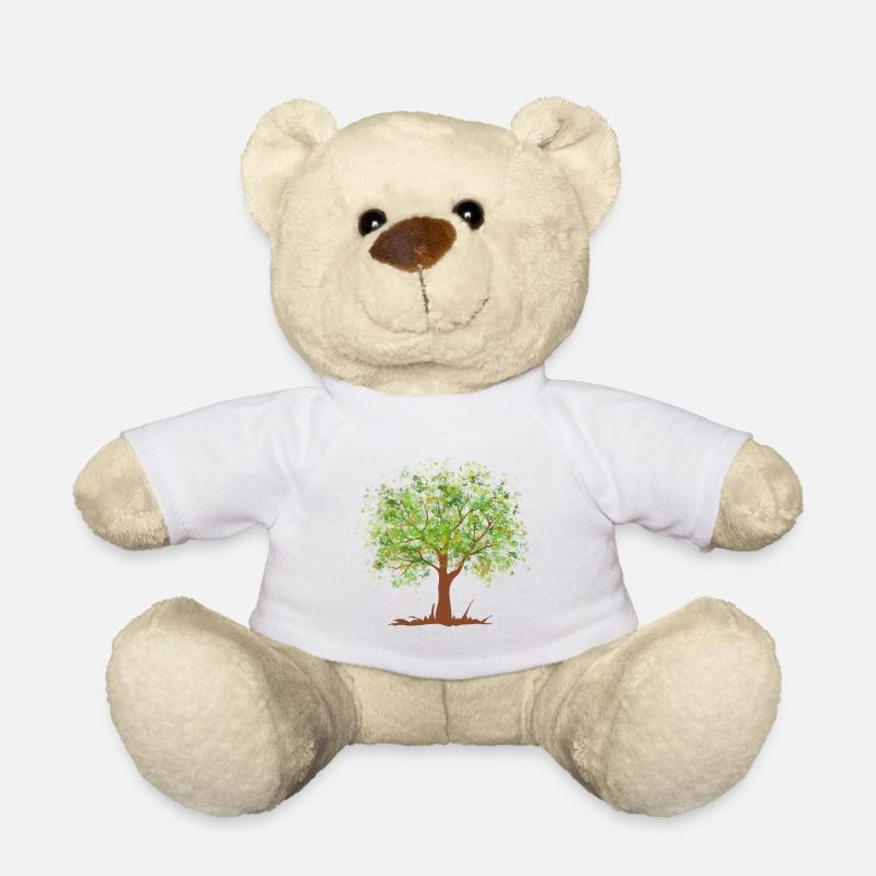 Sommer grüner Baum - Teddy - Weiß