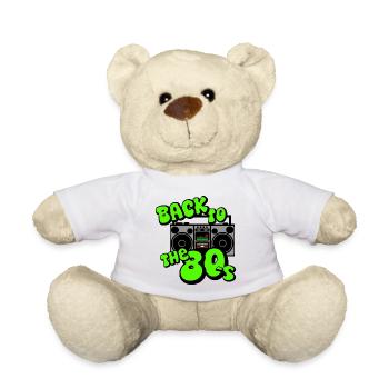 Back to the 80s Boombox Neon - Teddy Bear - white - Front