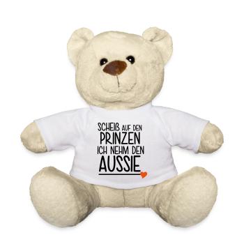 Scheiß auf den Prinzen (Australian Shepherd) - Teddy - Weiß - Vorne