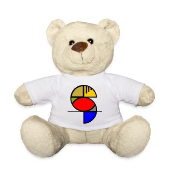 Abstract parrot - Teddy Bear - white - Front