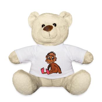 monkey monkey - Teddy Bear - white - Front