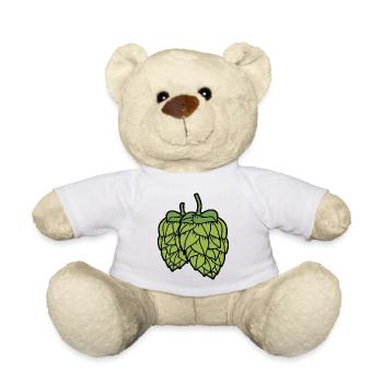 Hops beer brew brew brewery alcohol JGA - Teddy Bear - white - Front